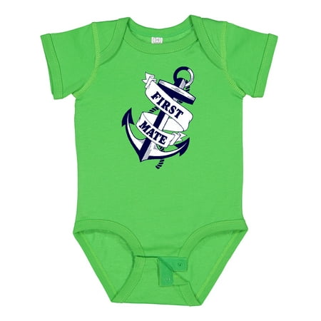 

Inktastic First Mate with Anchor and Banner Gift Baby Boy or Baby Girl Bodysuit