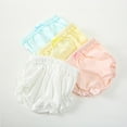 thumbnail image 2 of Coerni Baby Girls Solid Color Ruffles Blo𝐨mers Undies Infant Elastic Waist Organic Cotton Underwear Pack of 4 Briefs, 2 of 9
