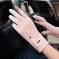 thumbnail image 2 of Guantes de medio dedo a prueba de rayos UV, resistentes al sol, para mujer, finos, negros, para conducir, montar a caballo, antideslizantes, de dedos abiertos, transpirables, para primavera y verano, 2 of 4