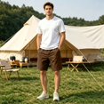 thumbnail image 6 of Men's Flex Casual Cargo Shorts, Lightweight Water Resistant Golf Shorts,Comfortable Stretch Waist Work Shorts with Multi-Pocket Coffee M, 6 of 7