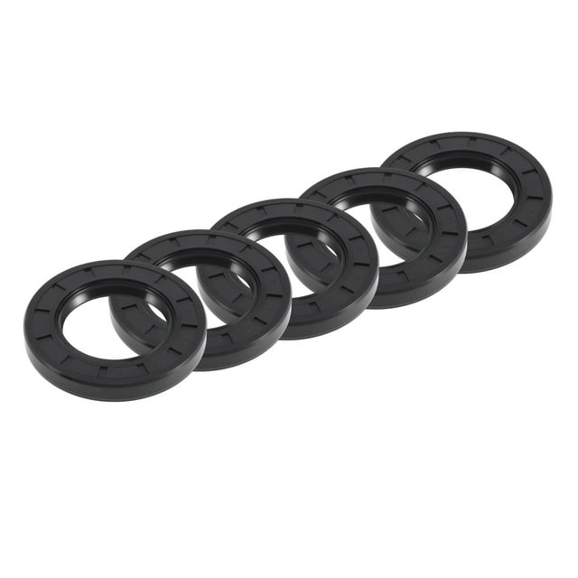 Unique Bargains Sello de Aceite Universal TC Doble Labio con Resorte de Acero Anillo de Sello de Eje Rotativo 45x75x10mm Alta Presión Caucho NBR Negro 5pcs