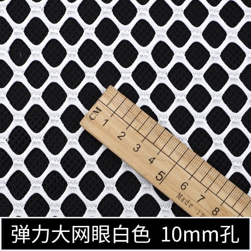 Xiao Hua Tela de Malla de Poliéster Blanca -1 Pieza, 39.37 X 62.99 Pulgadas Agujero de 10 Mm Malla Transpirable y Resistente Al Desgaste, Usada para Ropa, Bolsillos para Mochila y Proyectos de