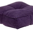 thumbnail image 4 of Parkland Collection Alena 24x24" Solid Cotton Floor Pillow in Purple, 4 of 6