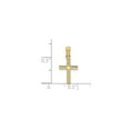 thumbnail image 3 of 10k Yellow Gold Cross Pendant Necklace for Men and Women with Heart Accent Carved Texture Polished Finish Mini Religious Faith Jewelry Spiritual Gold Charm, 3 of 6