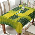 thumbnail image 4 of Ryvnso Yellow and Green Grid Rectangle Table Cloth Tablecover Dinning Tablecloth 54"x72", 4 of 8