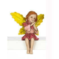 Pink Dress Garden Fairy Girl Figurine With Leaf Wings by Ganz Garden Fantasy