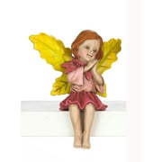 Pink Dress Garden Fairy Girl Figurine With Leaf Wings by Ganz Garden Fantasy