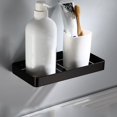 thumbnail image 4 of Asixx Jabonera, Soporte de Pared de Acero Inoxidable 304 Soporte de jabón Estante de la Rejilla de desagüe para ba?o Cocina Equipada con 2 Ganchos(Negro) Estante de jabón Spptty suministros de baño, 4 of 7