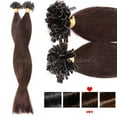 thumbnail image 3 of Benehair U Tip Hair Extensions U-tip Nail Keratin 100% Remy Human Hair Pre Bonded Fusion Glue Stick Tipped Brown Hair Extensions 0.5g/s 100pcs, 3 of 13