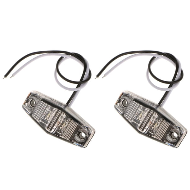 2 camiones de luces laterales LED, bombillas de señal trasera. Blanco Zulema Lámparas de luces LED lateral