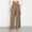 Khaki, variant on Women's Irregular Wide Leg Pants, High Waist, Fashion Loose Casual Trousers for Summer Outfit Red S