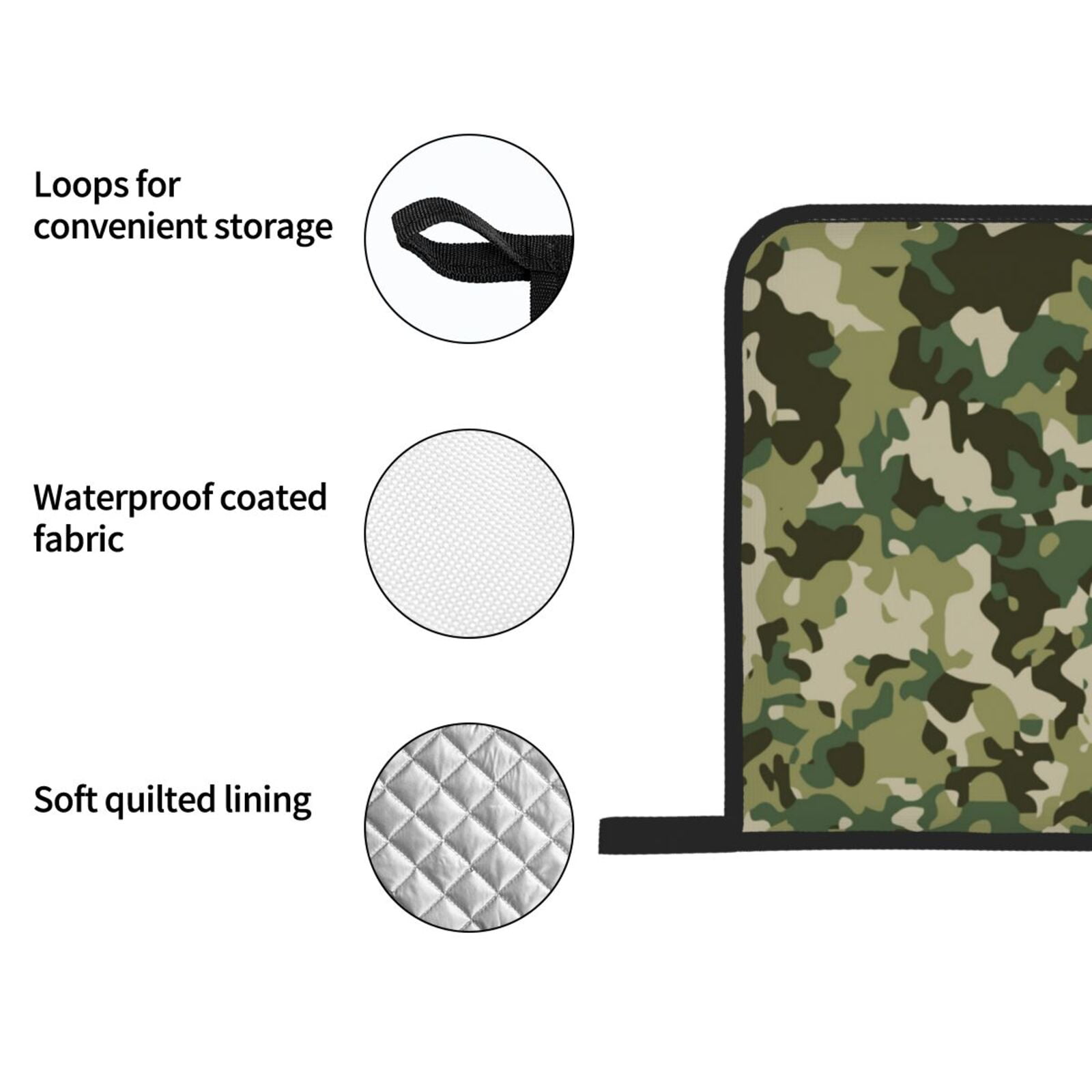Military Camouflage Green Camo 4Pcs Oven Mitts and Pot Holders Sets Oven Kitchen Gloves Hot Pads for Cooking BBQ Baking Grilling