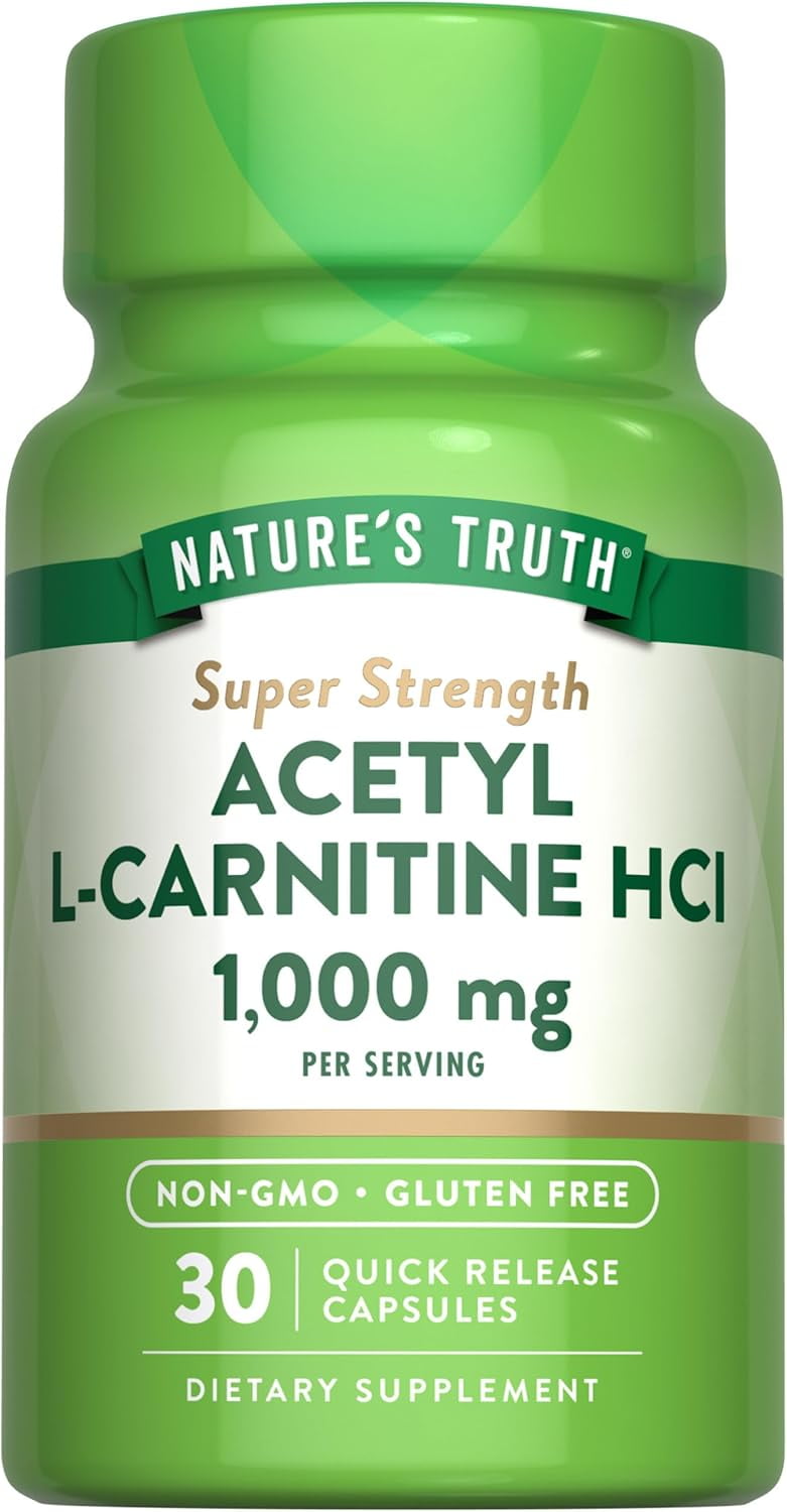 l carnitine supplement walmart Nature's Truth L Carnitine 1000mg | 60 Capsules | Non-GMO, Gluten Free  Supplement