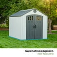 thumbnail image 6 of Lifetime Classic Polyethylene Outdoor Storage Shed, 8' x 8'x 10', Gray (60469), 6 of 15
