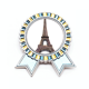 thumbnail image 1 of Paris Eiffel Tower en Francia Insignia broche Medalla ganadora, 1 of 3
