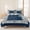 Navy, Gold, Ivory, variant on 3 Pieces Queen Quilt Set,Summer Ocean Starfish Conch Coral Soft Bedding Sets with 1 Quilt & 2 Pillow Shams,Teal Gradient Summer Bedspread Lightweight Coverlet Comforter for All Season