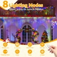 thumbnail image 6 of Ollny 12ft 108 LED Icicle Lights for Outside, 8 Lighting Modes 3 Timing Connectable Christmas Lights, Multicolor Hanging Lights for Outdoor Indoor House Roof Holiday, 6 of 7