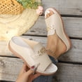 thumbnail image 5 of Xdegoge Mules for Women Wedge Slide Sandals Peep Toe Classic Horsebit Hardware Backless Slip On Dressy Casual Office Summer Comfort Daily Walking Shoes, 5 of 7