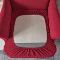 thumbnail image 6 of Eurhowing Stretch Wingback Chair Slipcover, 2-Piece Jacquard Armchair Cover with Cushion Cover, Washable Non-Slip Wingchair Protector for Living Room Bedroom, Wine Red, 6 of 8