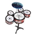 thumbnail image 4 of Juego de batería de jazz para niños, juguetes de batería para niños pequeños, instrumentos musicales de percusión, juguetes educativos, regalos para Tambor L, 4 of 8