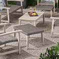 thumbnail image 5 of Hampton Wood And Wicker Ottoman For Outdoor Living Spaces, Durable Acacia Frame With Weather Resistant PE Rattan Top, 5 of 6