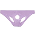 thumbnail image 2 of TANBOM Men's Holes Briefs Mesh Nylon Triangle Underwear Purple XL 1-Pack, 2 of 6
