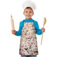 thumbnail image 2 of Chihuahua and Flower Florals Kids Aprons for Girls and Boys,Adjustable Neck Strap Toddler Aprons for Kids Cooking Baking, 2 of 7