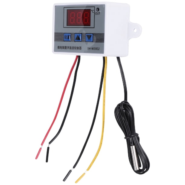 XH-W3002 220V Controlador de Temperatura LED Digital 10A Sonda Interruptor Control Termostato con Sensor Impermeable W3002