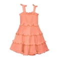 thumbnail image 2 of Planet Gold Toddler & Girls Summer Sleeveless Tiered Dress with Tie Straps, Sizes 12M-18, 2 of 6