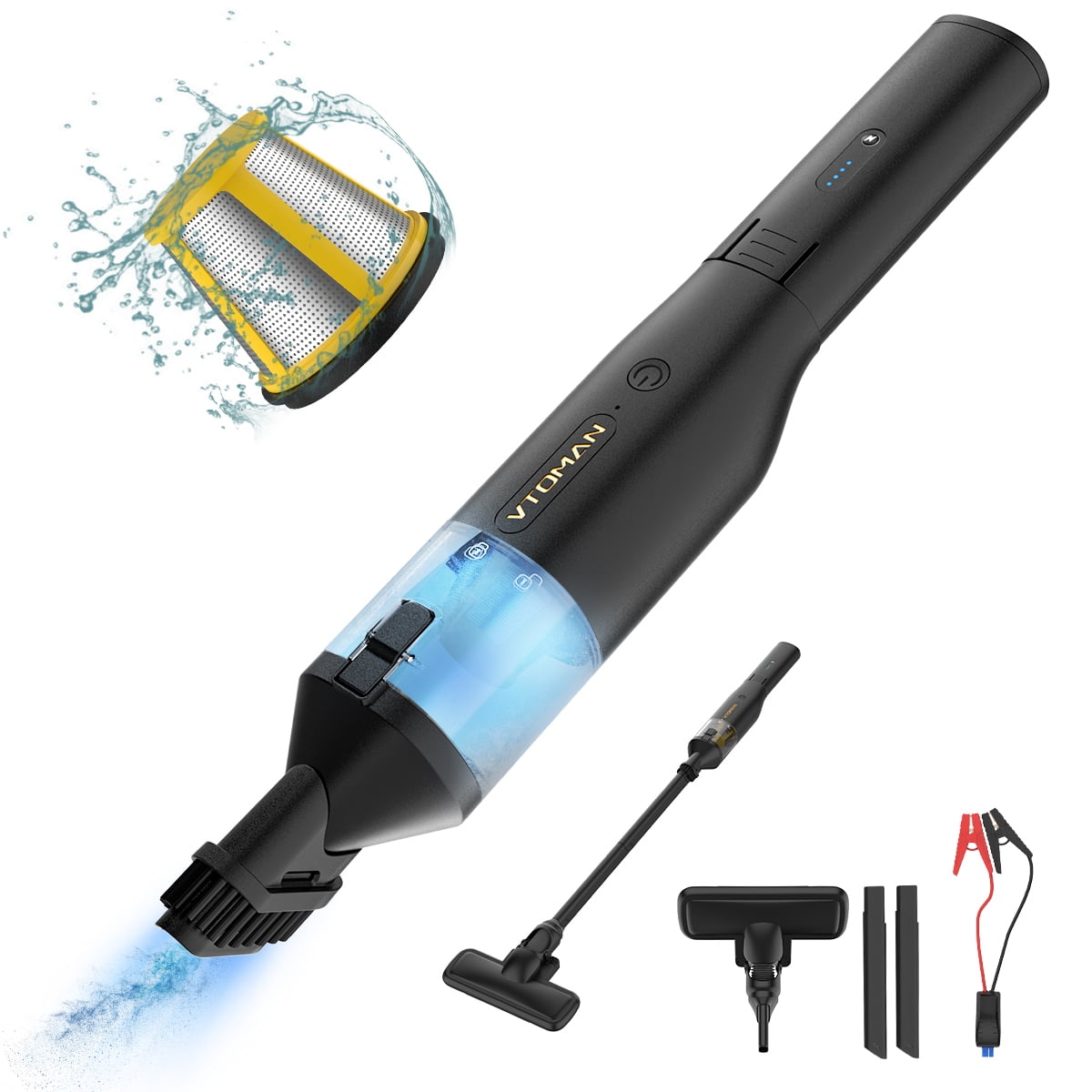 VTOMAN ToolCore V22 Portable Cordless Car Vacuum Cleaner with 1500A
