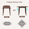 thumbnail image 5 of Extendable Round Dining Table for 2–4 People - Folding Wood Table with Adjustable Size, Space-Saving Design for Small Apartments, Dining Areas, Kitchen, Breakfast Nook, 5 of 9