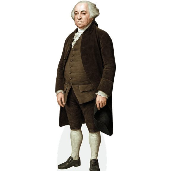 John Adams (Brown Outfit) Mini Size Cutout. Standee.