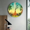 Volcano Dinosaur Cartoon Tree PVC Digital Wall Clock Modern Design