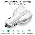 thumbnail image 2 of Universal Car Charger for Smartphones iPhone Android USB-C PD Power Delivery 2 USB QC 3.0 Fast Charging Boost Adaptive, 2 of 5