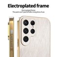 thumbnail image 3 of KADEM For Samsung Galaxy S23 Ultra Case Electroplating Silk Texture PU + TPU Phone Back Cover - Gree, 3 of 5