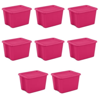 Teacher Created Resources Pink Large Plastic Storage Bin, Pack of 3