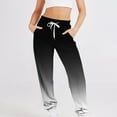 thumbnail image 2 of QATAINLAV Joggers for Women Y2k Gradient Print Sweatpants Casual Drawstring High Waisted Athletic Pants with Pockets Back Packs Sales for School Black XXL, 2 of 6