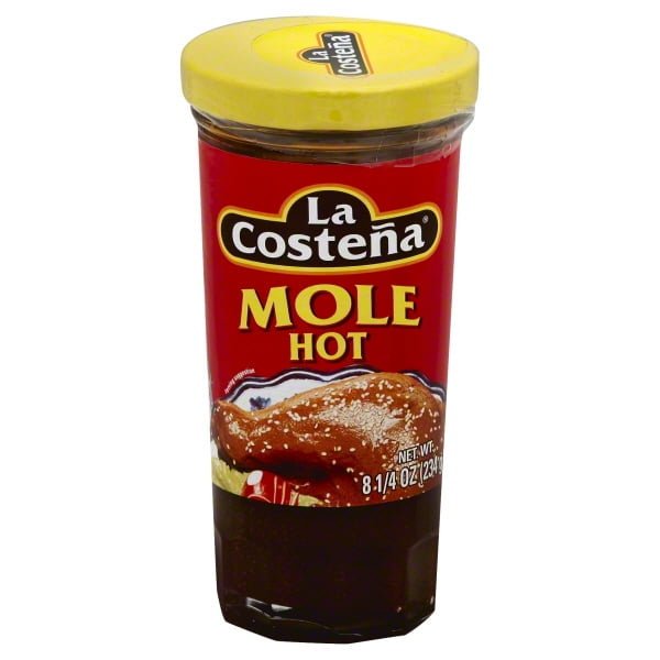 La Costena Hot Mole Sauce, 8.25 oz Glass Jar