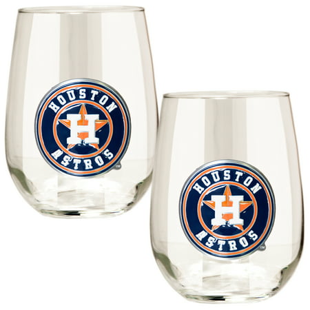 Houston Astros Stemless Wine Glass Set - No Size