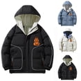 thumbnail image 5 of Odeerbi Kids Boys Girls Hooded Puffer Jacket Halloween Pumpkin Winter Coats Thermal Padded Coat Down Jacket Warm Clothes 5-16 Years Kids Long Sleeve Outerwear Heavy Coat White, 5 of 5