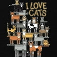thumbnail image 3 of CafePress - I LOVE CATS Kids T Shirt - Dark T-Shirt Kids XS-XL, 3 of 4