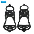 thumbnail image 3 of Uxcell 8.3" Ice Cleats Snow Traction Cleat Anti Slip 8Studs Silicone Crampons Black 2 Pairs, 3 of 6