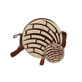 thumbnail image 1 of SET de 2 Piezas: BOLSA y MONEDERO en forma de PAN DE CONCHA VAINILLA, Redonda, Cross-Body, PAN DE DULCE, Correa Cruzada y Ajustable, Vini Piel, Moda Kawaii, Color Beige., 1 of 5