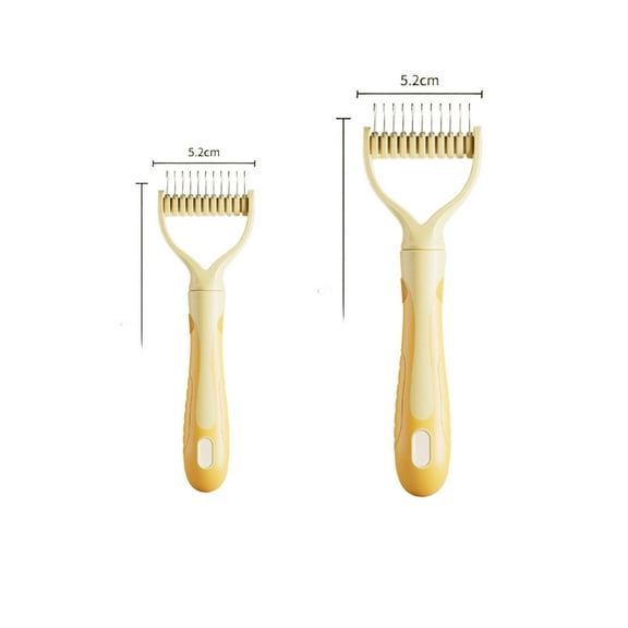 ACDANC 2Pcs Cat Brush Tangle-Free Cat Brush for Shedding Ergonomic Anti-Static Cat Grooming Supplies,Gray Small &Gray Large