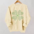 thumbnail image 2 of Chandail de la Saint-Patrick pour Femmes, chandail à Manches Longues et Col Rond, Coupe Ample Décontractée, Imprimé, 95 % Polyester 5 % Spandex, 2 of 7