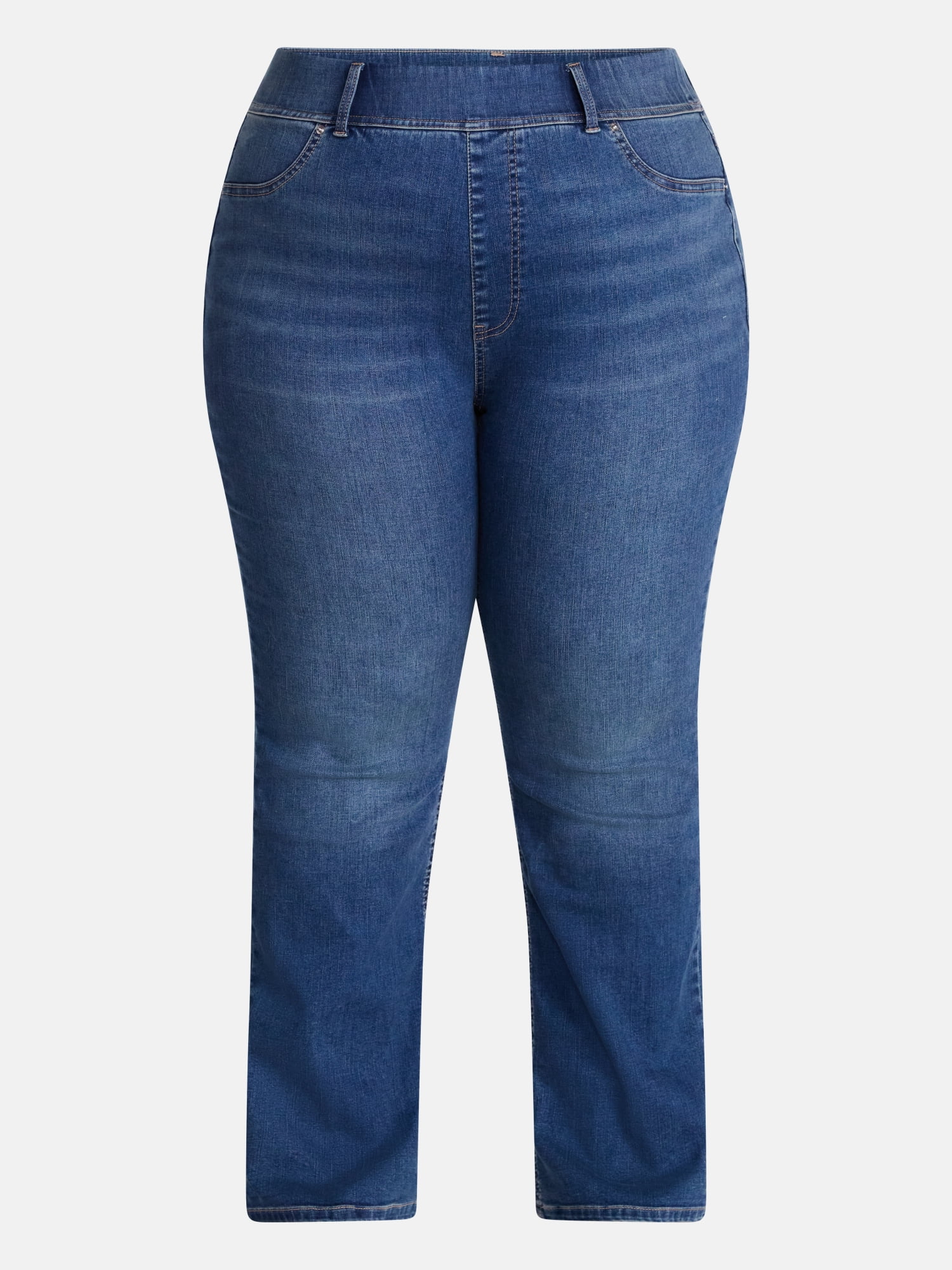 Terra and Sky Women's Plus High Rise Bootcut Jeggings, Sizes 0X-4X