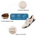 thumbnail image 2 of Men's Casual Casual Shoes Lightweight Soft And Comfortable Non-Slip Loafers Lace-Up Retro Fashion Formal Shoes White 7.5 US, 2 of 7