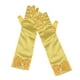 thumbnail image 2 of 1 par de guantes largos de satén con lazo para niña de las flores, para boda, fiesta de noche (amarillo), 2 of 8