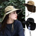 thumbnail image 5 of New Bucket Hat Fishing Caps Wide Brim Fisherman Hat Hiking Hats Panama Cap Sun Hat NAVY BLUE, 5 of 7
