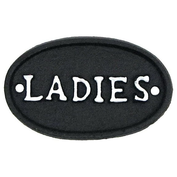 Vintage Style Metal Ladies Women's Room Wall Sign Cast Iron Rustic Bar Pub Bathroom Decor